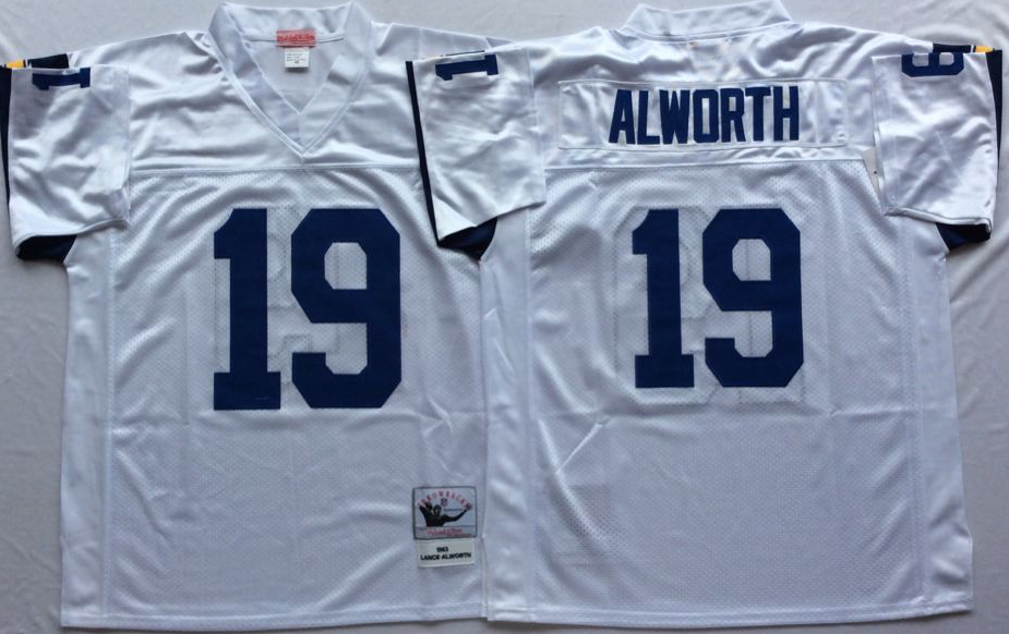 Men NFL Los Angeles Chargers 19 Alworth white Mitchell Ness jerseys